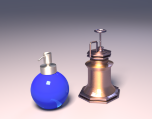 Modern Soap Bottle + Steampunk Soap Bottle